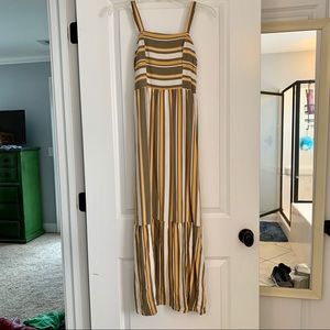 Xhilaration. Striped smocked maxi. Tier hem skirt